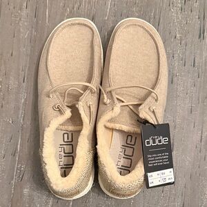 NWT Hey Dude Wendy Funk Fur slip-on, size 10